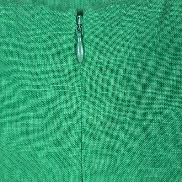 Antropologie Mare Mare Dress Anchor Button Detail Green Womens 1X Linen Blend - Picture 8 of 10